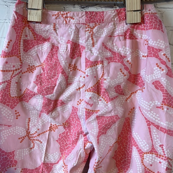 100% cotton size 10 Lilly Pulitzer lined slacks Pink pattern Excellent condition - Picture 4 of 5